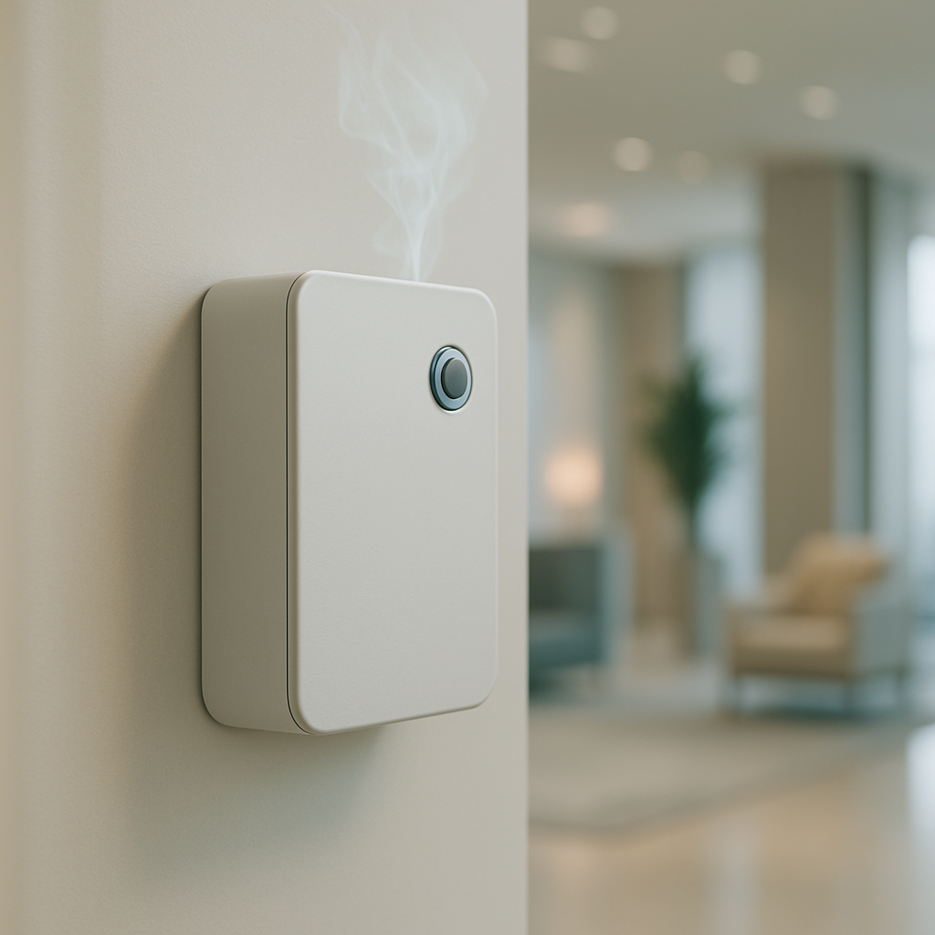 Equipamento profissional Pure Sense para marketing olfativo e aromatização de ambientes corporativos no Espírito Santo.